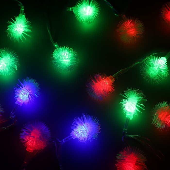 фото Световая гирлянда новогодняя luazon lighting ежики р00011586 5 м разноцветный