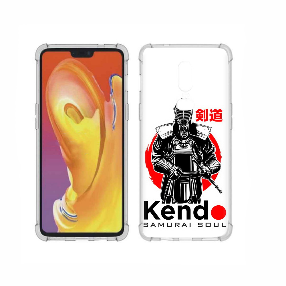 

Чехол MyPads Tocco для OnePlus 6 рисованый самурай, Прозрачный, Tocco