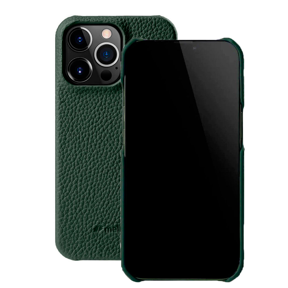 

Кожаный чехол накладка Melkco Snap Cover для iPhone 15 Pro Max, темно-зеленый, Snap Cover для iPhone 15 Pro Max