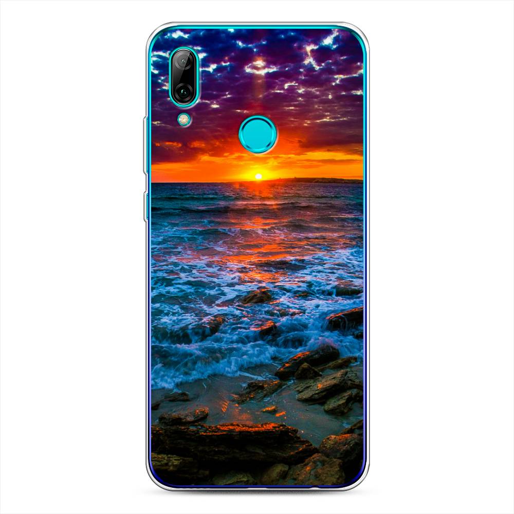 

Чехол для Honor 10 Lite/Huawei P Smart 2019 "Закат 1", Оранжевый;синий, 67250-2