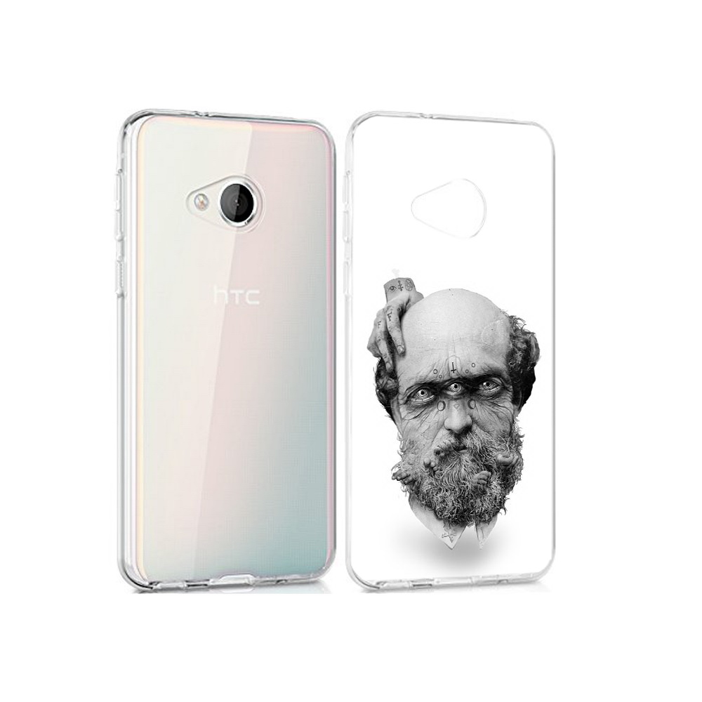 

Чехол MyPads Tocco для HTC U Play страшный бородатый мужчина абстракция, Прозрачный, Tocco