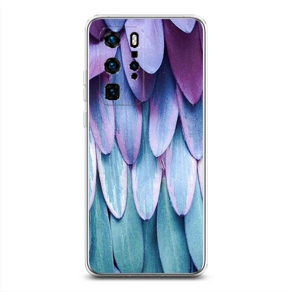 

Чехол для Huawei P40 Pro "Синее перо", Фиолетовый;голубой, 610950-3