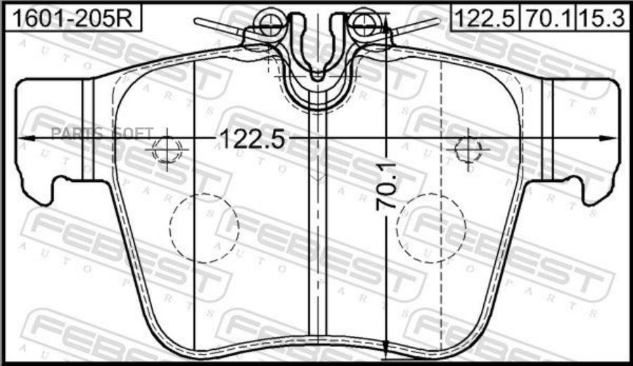 

Колодки тормозные задние MERCEDES BENZ C-CLASS W205 2014- 1601-205R