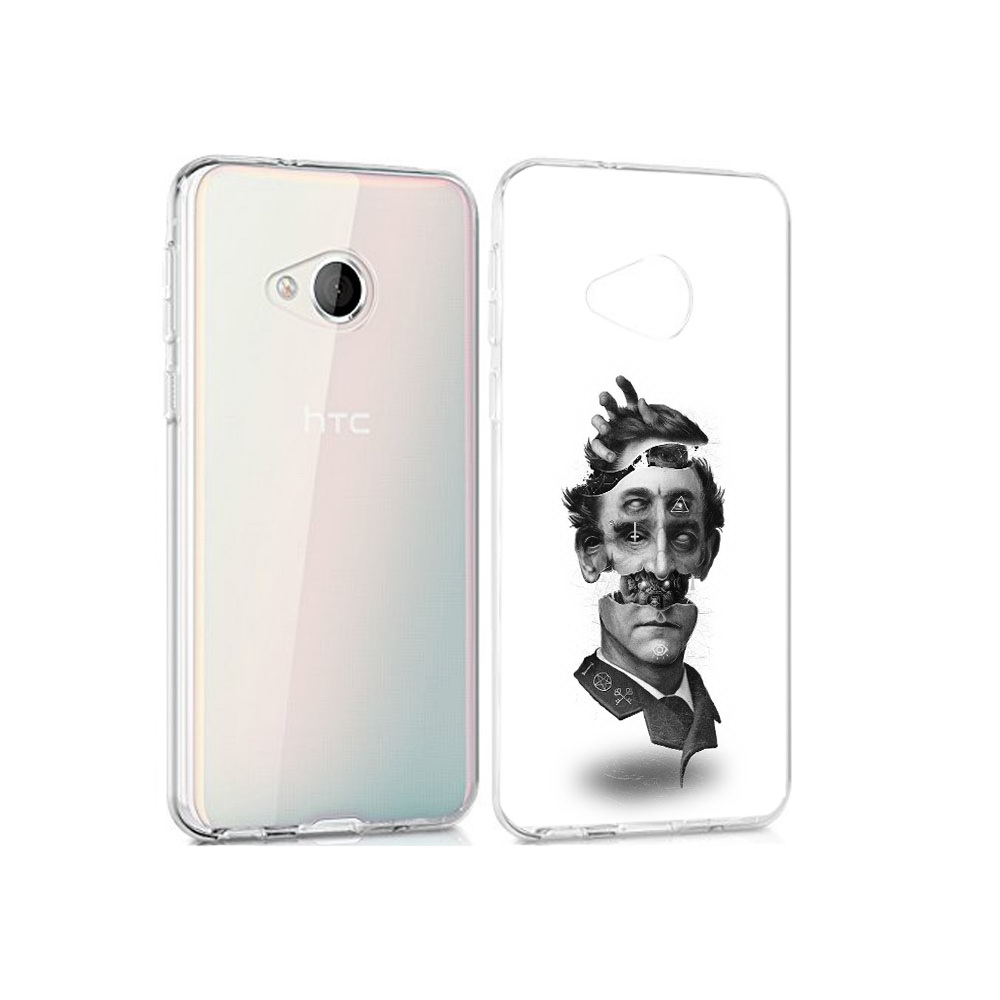 

Чехол MyPads Tocco для HTC U Play страшное лицо абстракция, Прозрачный, Tocco