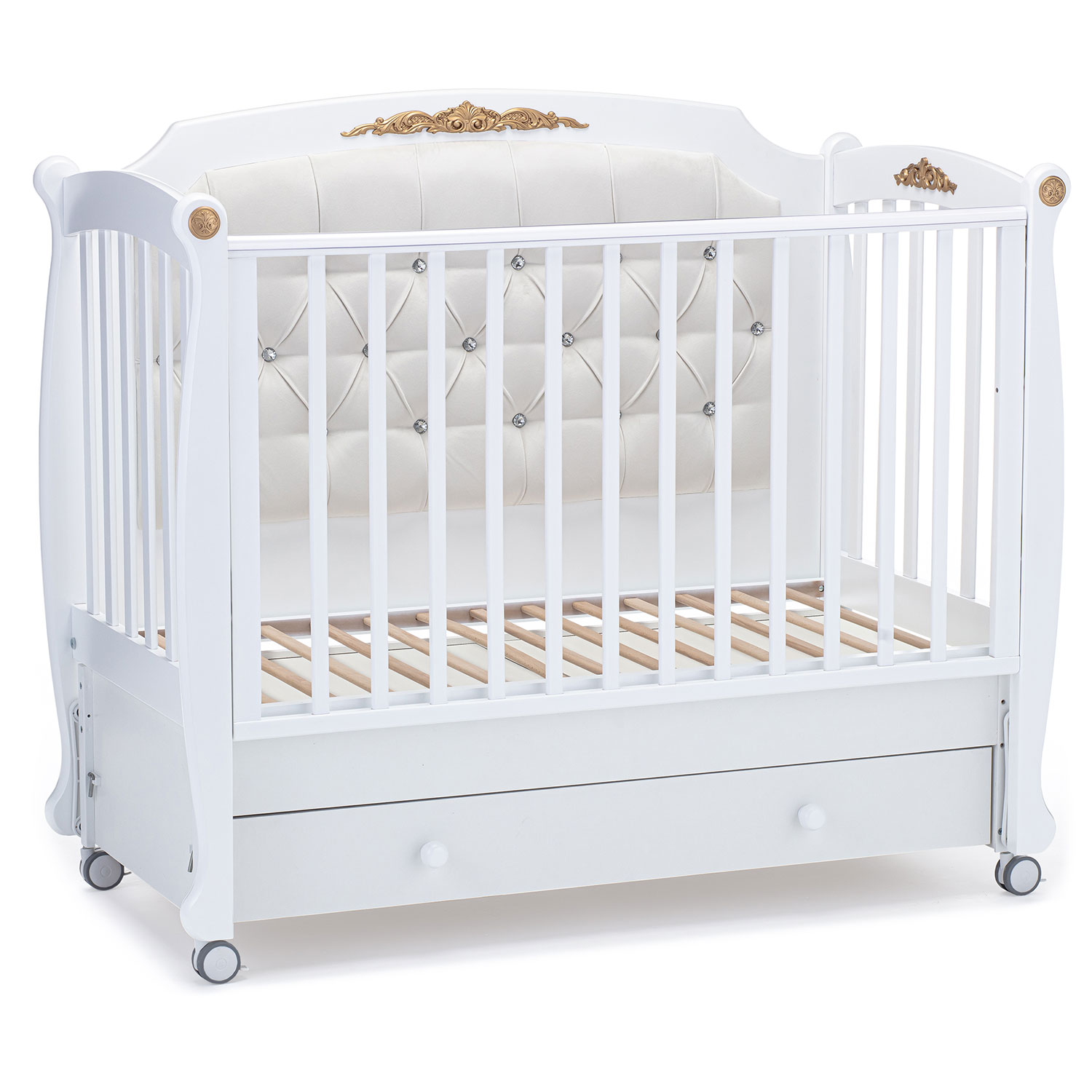 Кроватка Nuovita Furore Swing маятник продольный bianco белый