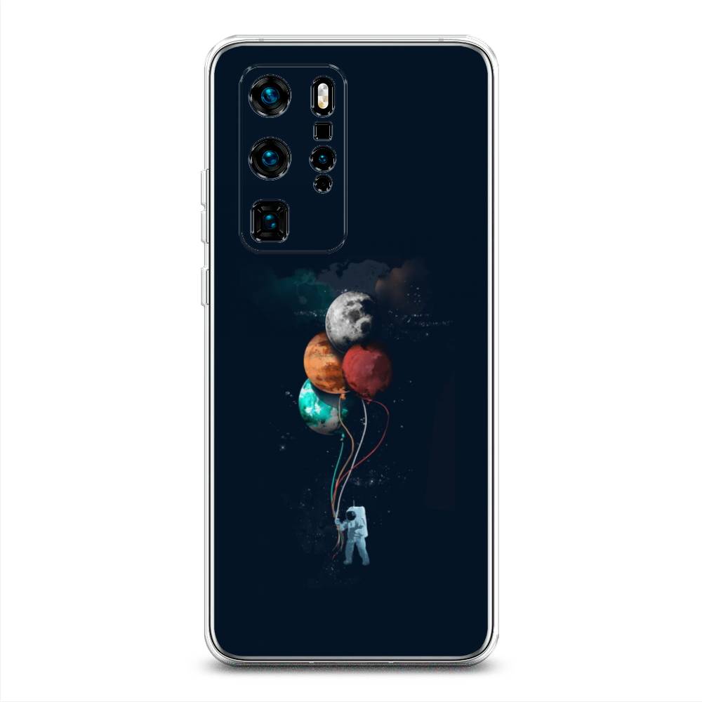 

Чехол для Huawei P40 Pro "Космонавт с шариками", Разноцветный, 610950-4