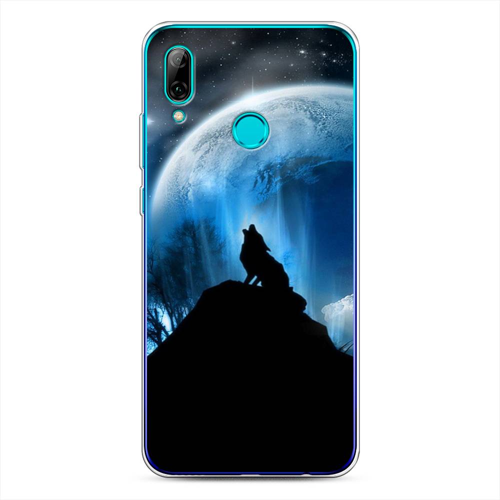 

Чехол для Honor 10 Lite/Huawei P Smart 2019 "Волк 2", Синий;черный;белый, 67250-1