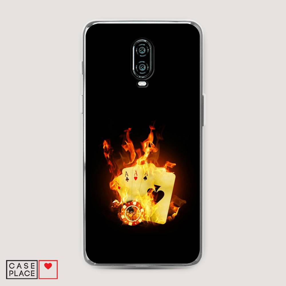 

Чехол Awog на Oneplus 6T / ВанПлас 6T "Горящие карты", Черный;оранжевый, 150650-9