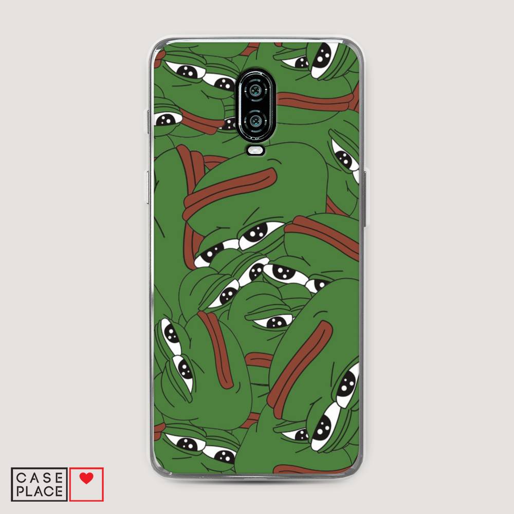 

Чехол Awog на Oneplus 6T / ВанПлас 6T "Печальный frog", Зеленый;белый, 150650-9