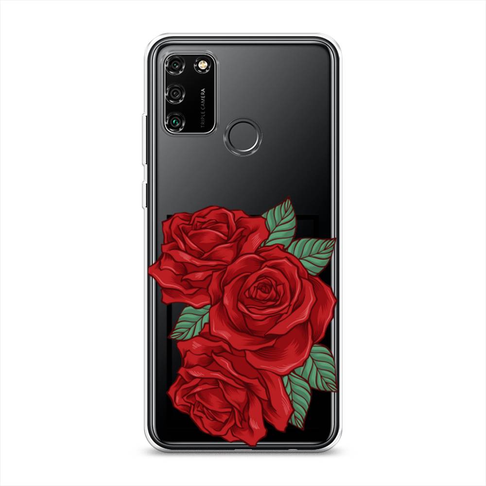 

Чехол для Honor 9A "Три алые розы", Красный, 612350-2