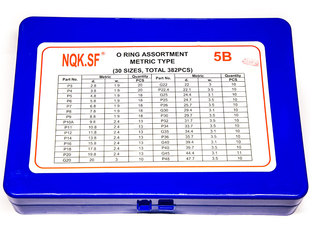 

Набор уплотнительных / резиновых колец NQK 5B. 382 шт. Китай, 5B
