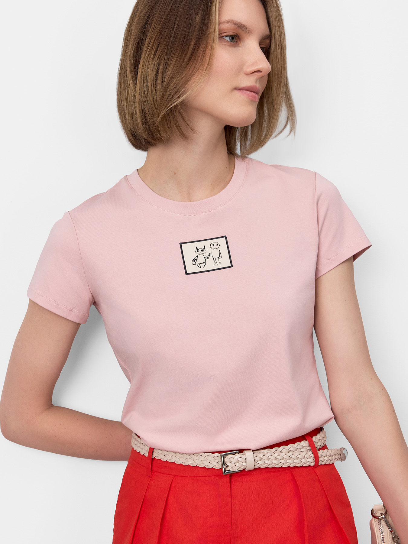 

Футболка женская Just Clothes 000000601 розовая 44 RU, Розовый, 000000601