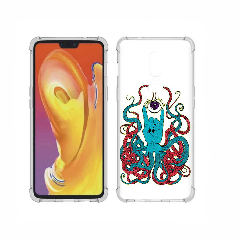 

Чехол MyPads Tocco для OnePlus 6 осьминог-рука абстракция, Прозрачный, Tocco