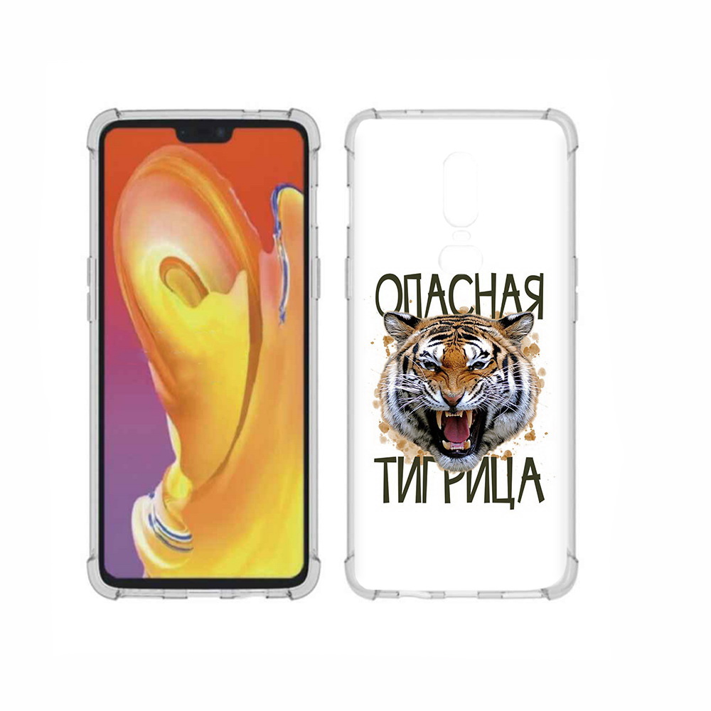 

Чехол MyPads Tocco для OnePlus 6 опасная тигрица, Прозрачный, Tocco