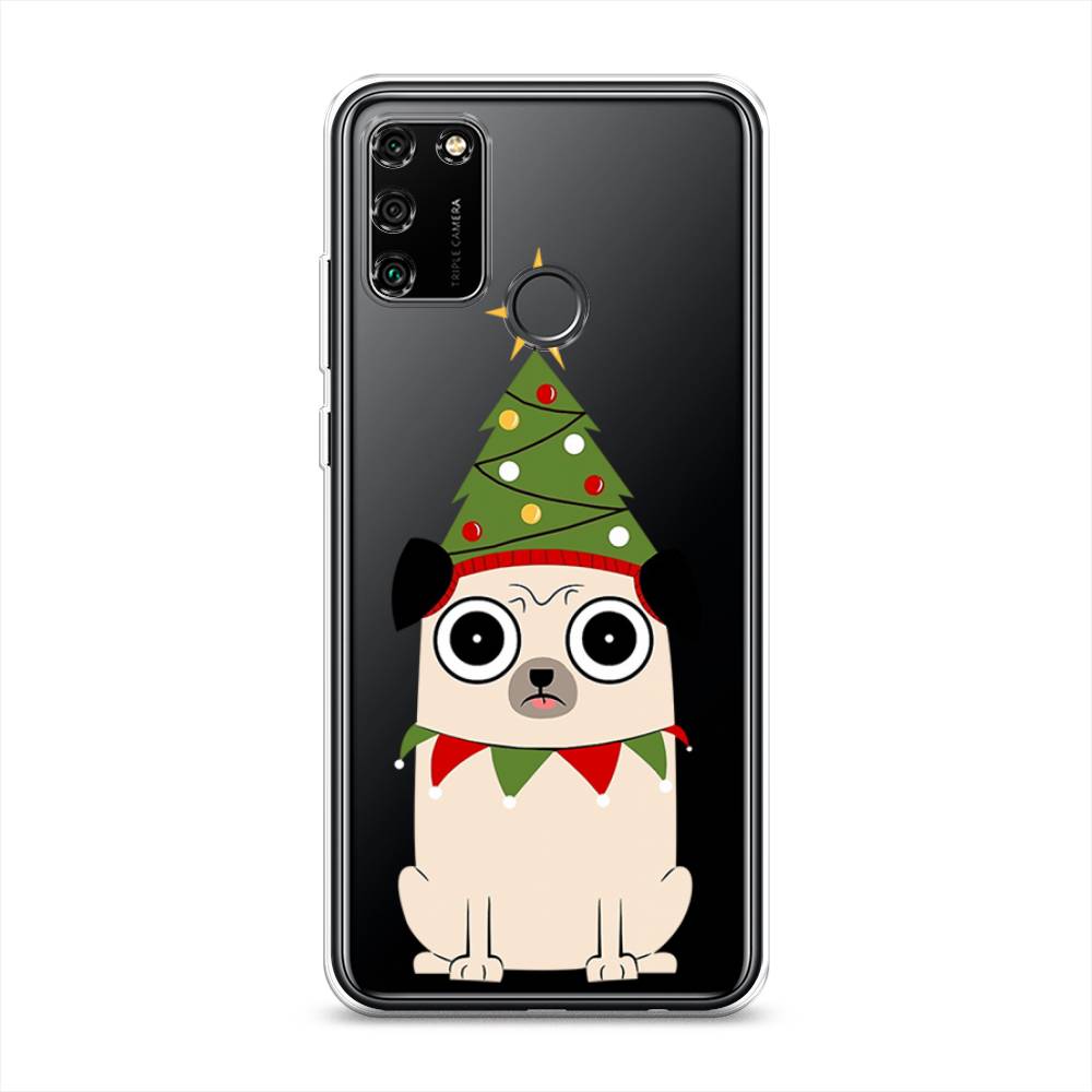

Чехол для Honor 9A "Собачка с ёлочкой", Бежевый;красный;зеленый, 612350-1