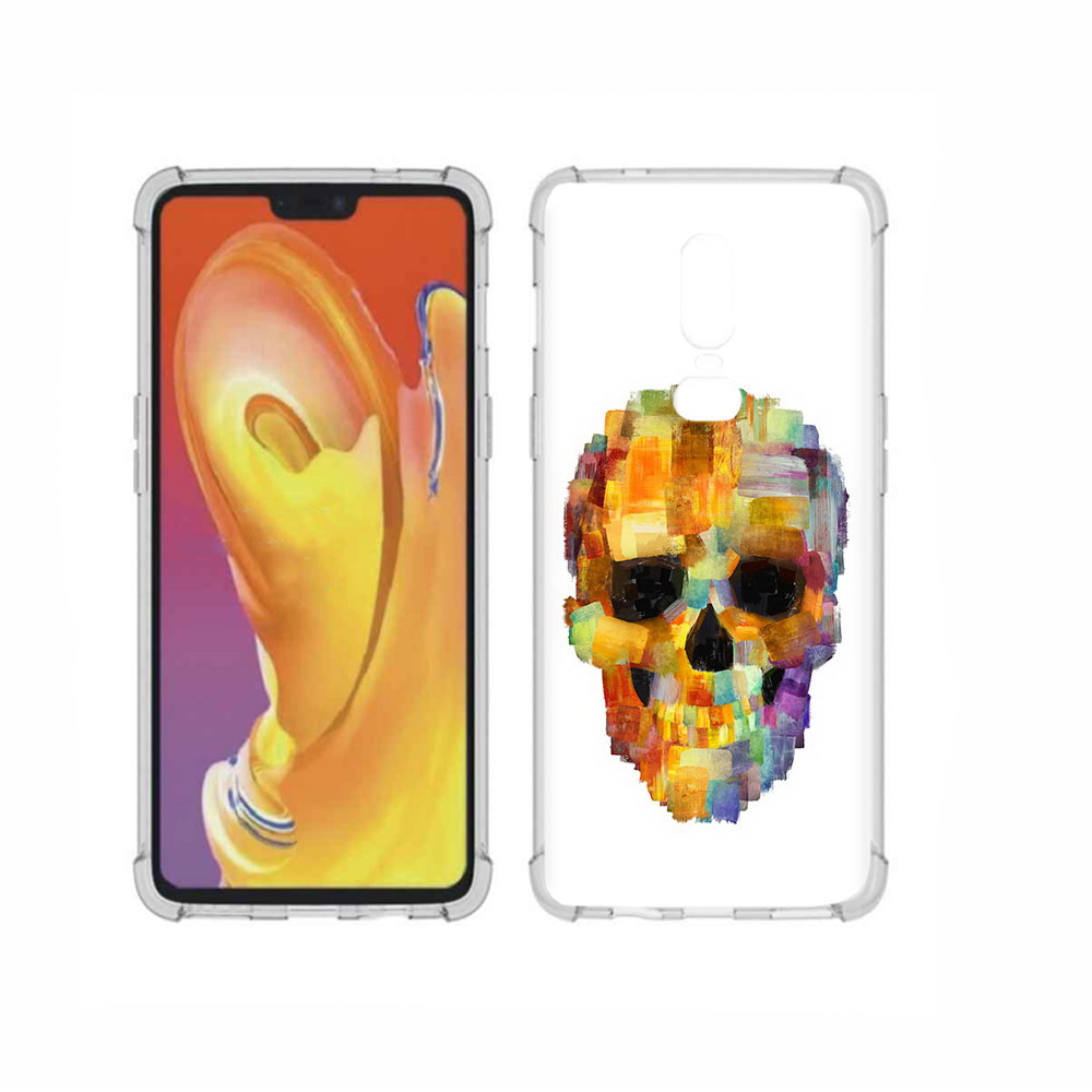 

Чехол MyPads Tocco для OnePlus 6 нарисованный череп, Прозрачный, Tocco