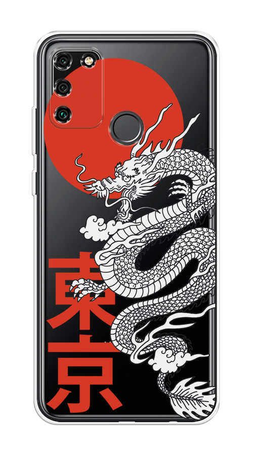 

Чехол на Honor 9A "Китайский дракон", Черный;красный;белый, 612350-1