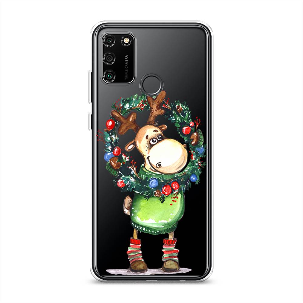 

Чехол для Honor 9A "Олень с новогодним венком", 612350-4
