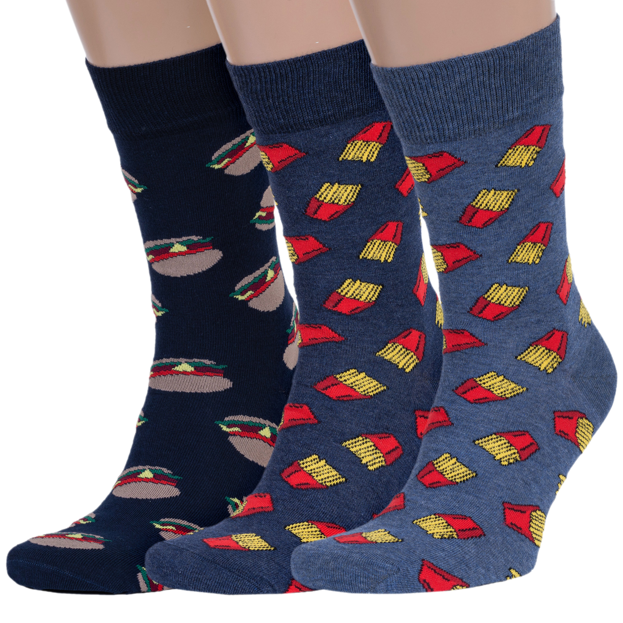 

Комплект носков мужских Rusocks 3-М3-1301М синих; разноцветных 25-27, 3-М3-1301М