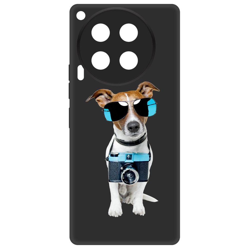 

Чехол-накладка Krutoff Soft Case Пес-турист для TECNO Camon 30 черный