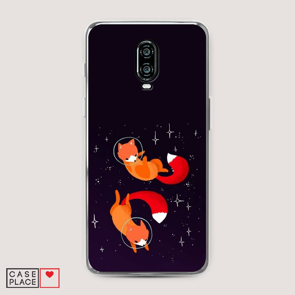 

Чехол Awog на Oneplus 6T / ВанПлас 6T "Лисы космонавты", Оранжевый, 150650-4