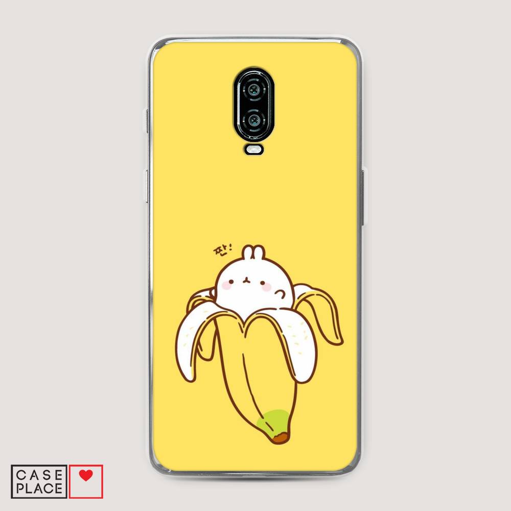 

Чехол Awog на Oneplus 6T / ВанПлас 6T "Зайчик-бананчик", Желтый;белый, 150650-2
