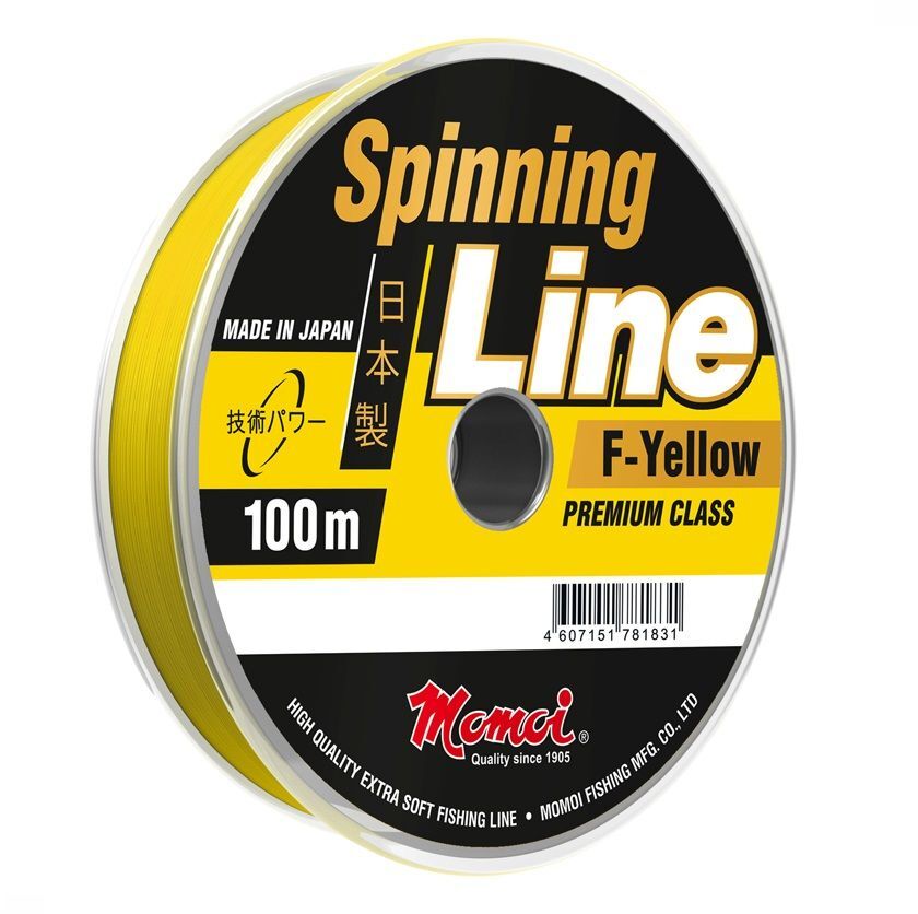 

Монофильная леска для рыбалки Momoi Spinning Line F-Yellow (1 / 0.25 / 7 / 100 / 1 /, Желтый, Spinning Line