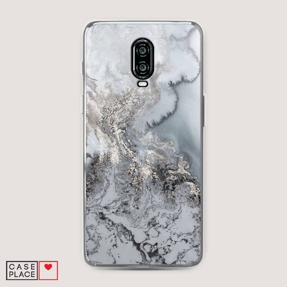 фото Чехол awog "морозная лавина серая" для oneplus 6t