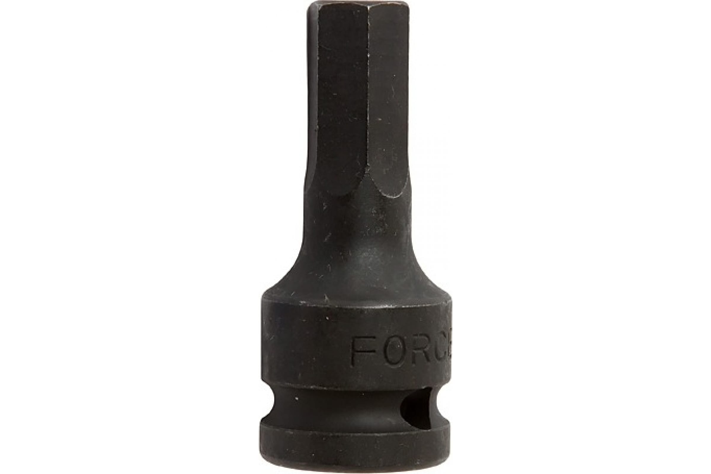 

Ударная цельная головка-бита 6 гранная, 1/2", 22 мм, 60 мм FORCE 24406022