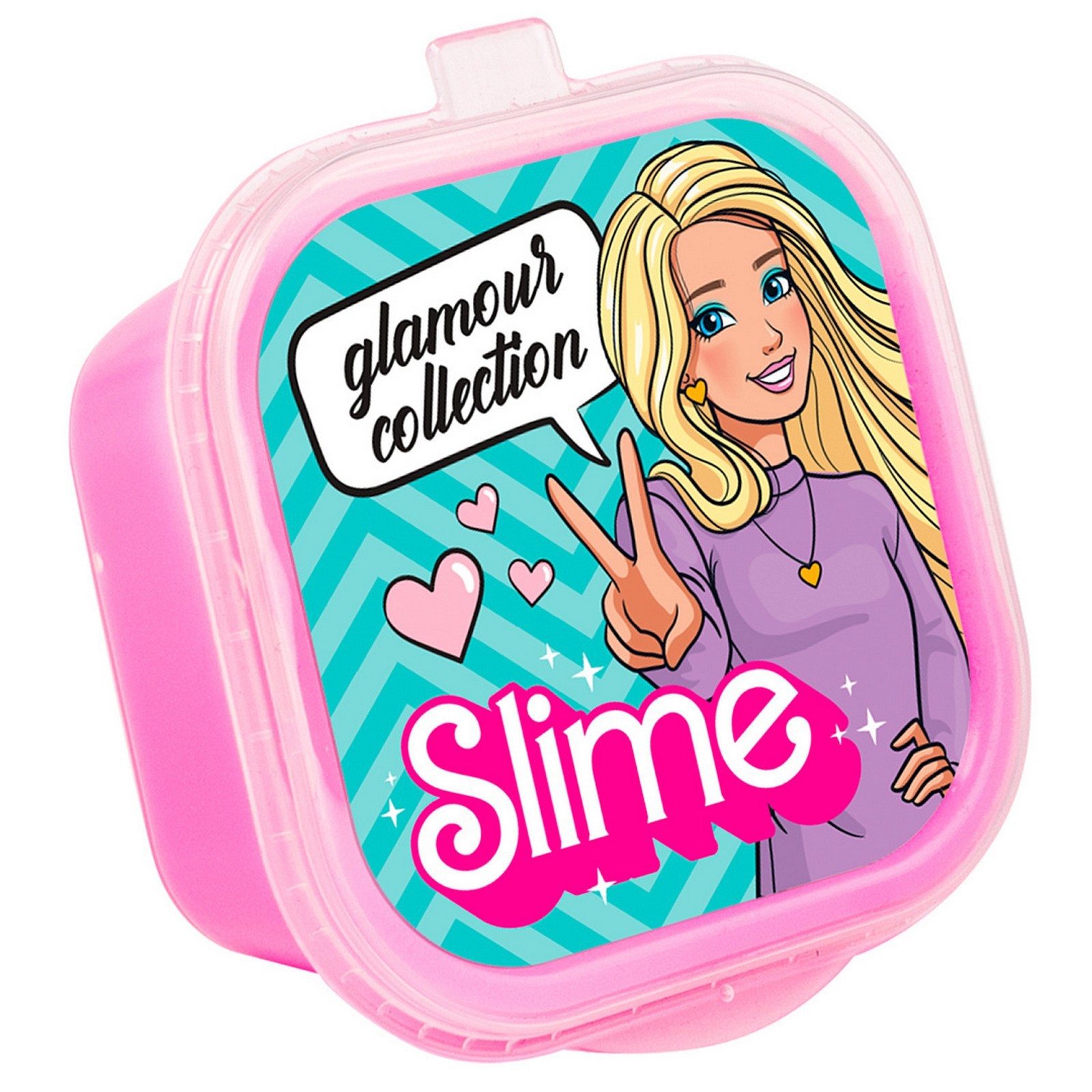 Слайм Slime Glamour collection розовый с шариками