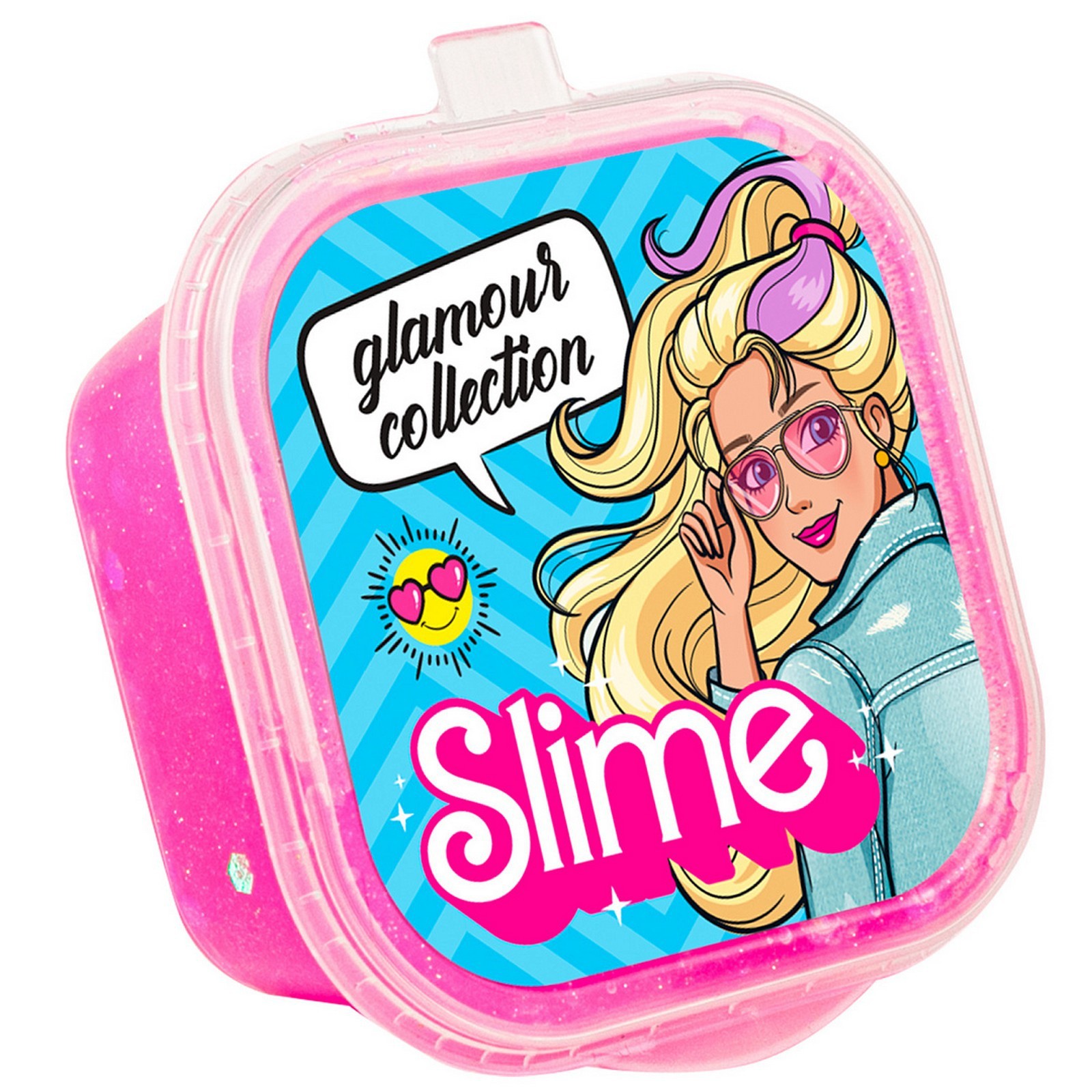 Слайм Slime Glamour collection розовый с блестками 332₽