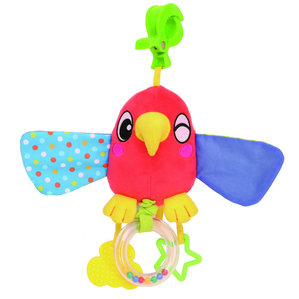 Игрушка-подвеска Biba Toys на прищепке Птичка Моджо 12см
