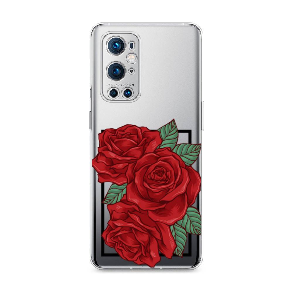 

Чехол на OnePlus 9 Pro "Три алые розы", Красный, 151550-2