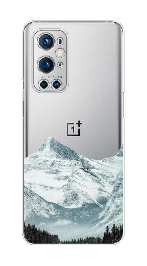 

Чехол на OnePlus 9 Pro "Горы арт 1", Белый;зеленый, 151550-2