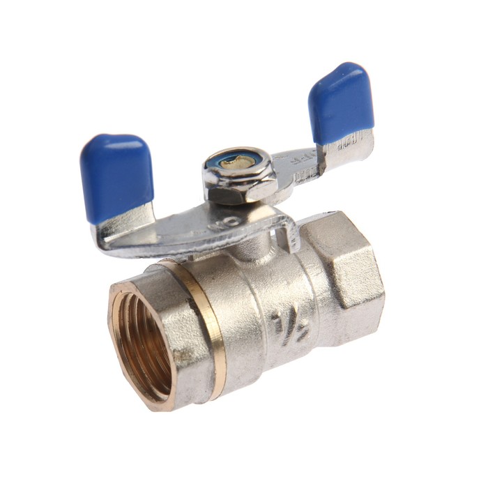 

Кран шаровой TIM V02FF-1, 1/2", внутренняя/внутренняя резьба, бабочка