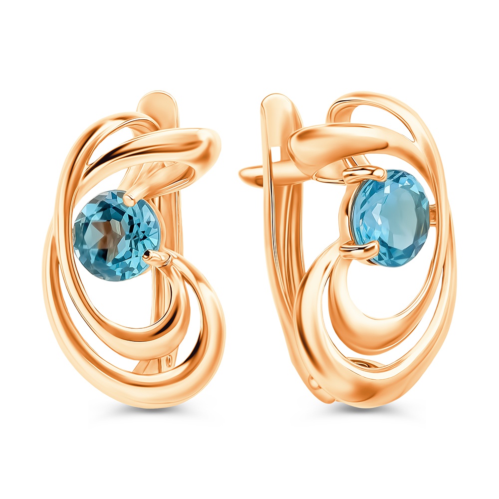 

Серьги из золота 585Gold 202013838, топаз, 202013838