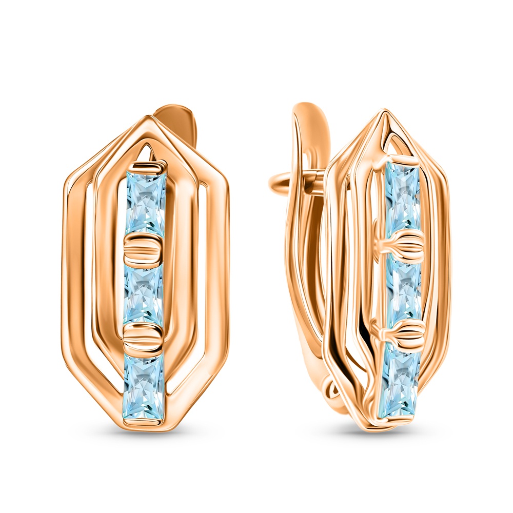 

Серьги из золота 585Gold 202013837, топаз, 202013837