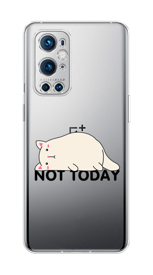 

Чехол на OnePlus 9 Pro "Cat not today", Белый;розовый;черный, 151550-1