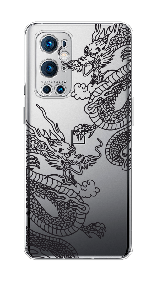 

Чехол на OnePlus 9 Pro "Два китайских дракона", Серый;черный, 151550-1