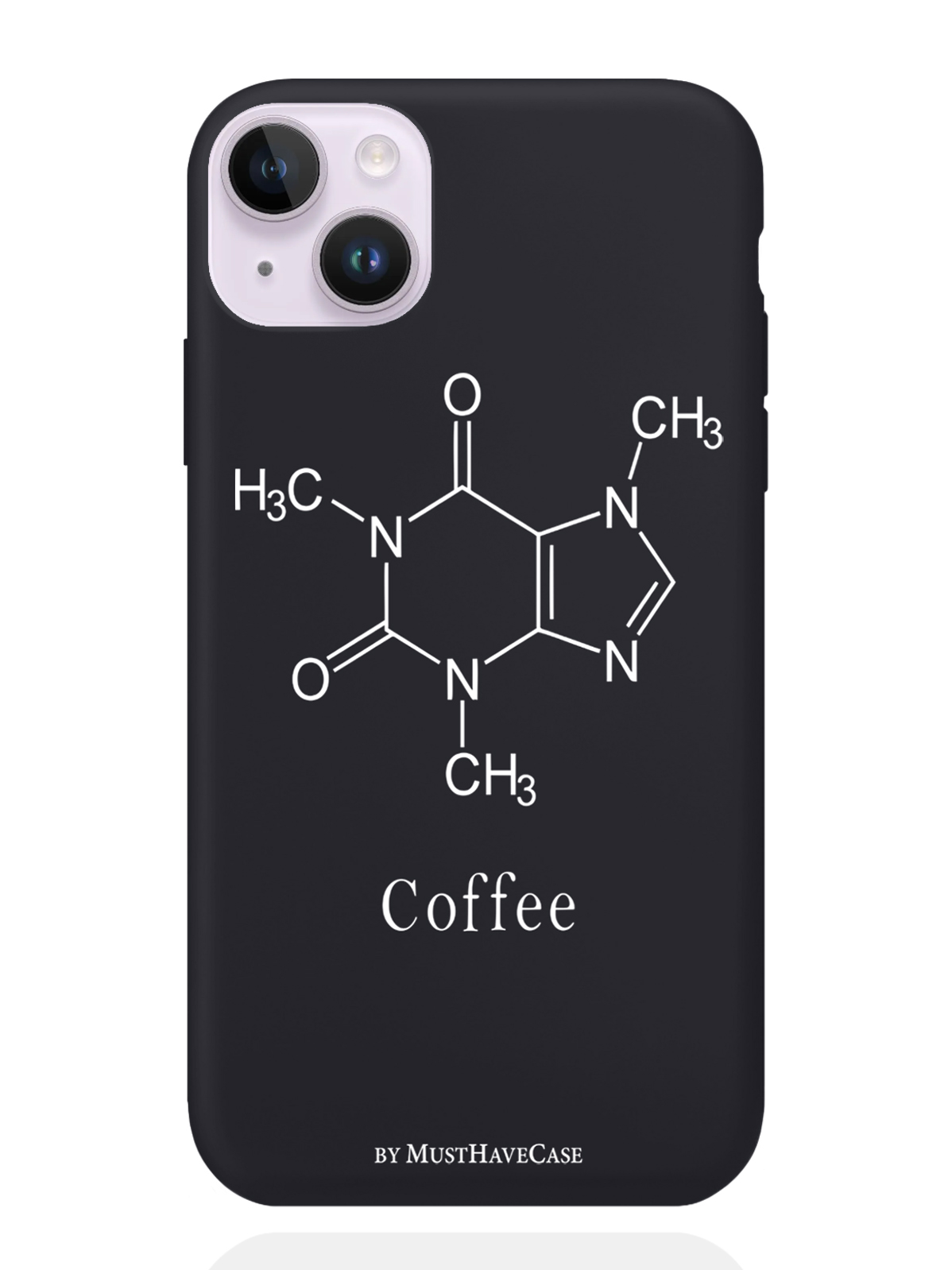 

Чехол MustHaveCase iPhone 14 Plus Молекула кофе, Черный;белый, iPhone 14 Plus Молекула кофе