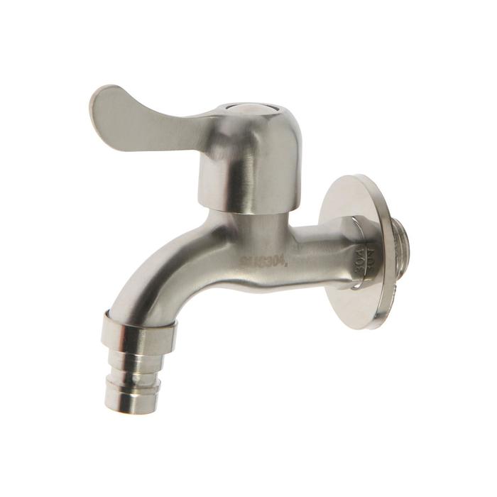 

Кран водоразборный Accoona A473-3, 1/2", ручка, нержавеющая сталь, хром