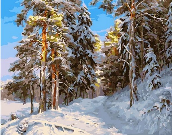 

картина по номерам Зимний бор МСА1708