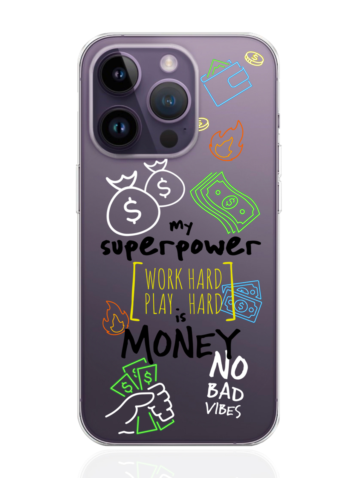 фото Чехол musthavecase iphone 14 pro my superpower is money