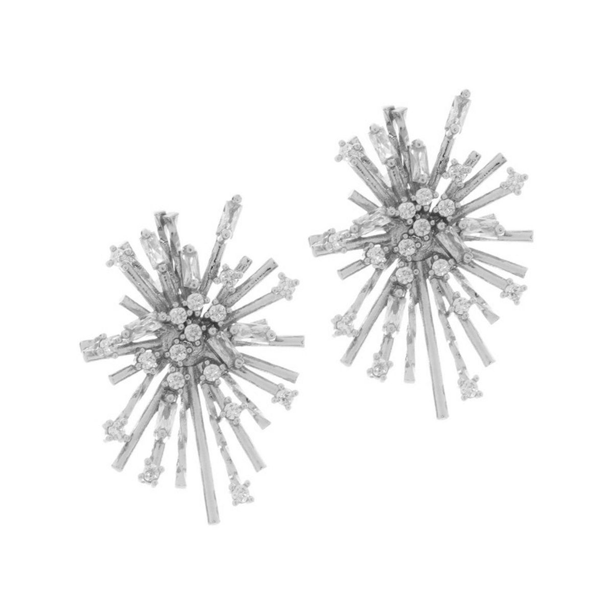 Серьги из бижутерного сплава UltraMarine 687-402/С, стразы