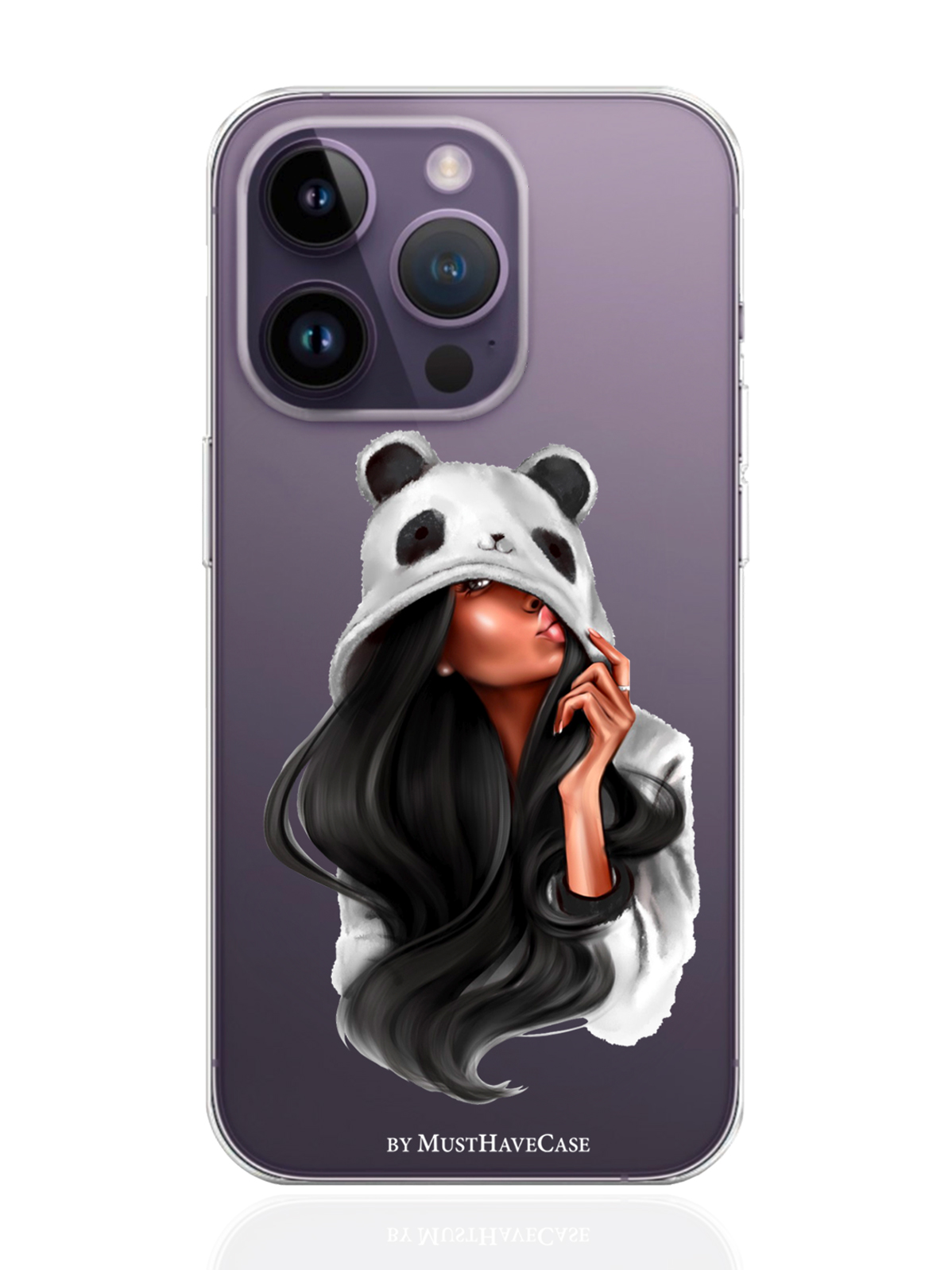 

Чехол MustHaveCase iPhone 14 Pro Панда, Прозрачный;белый;черный, iPhone 14 Pro Панда