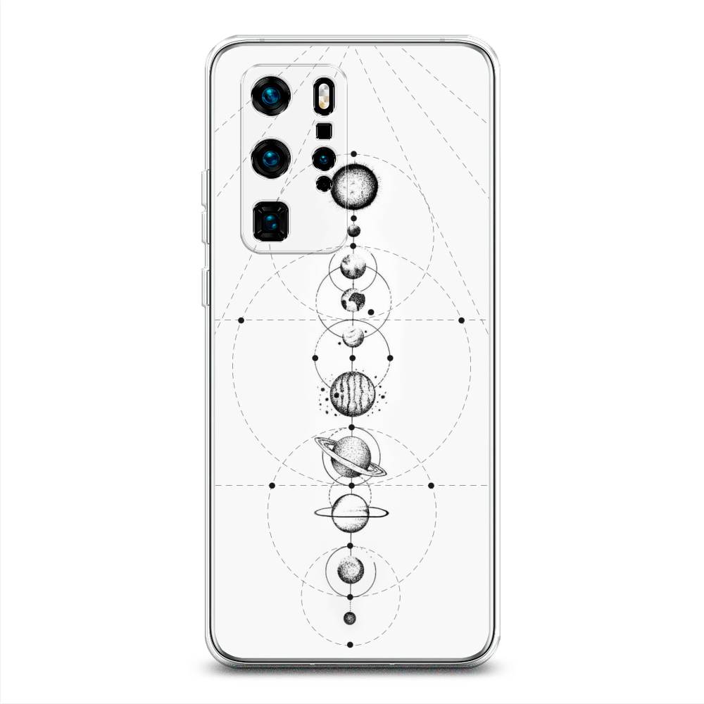

Чехол для Huawei P40 Pro "Парад планет", Серый, 610950-2