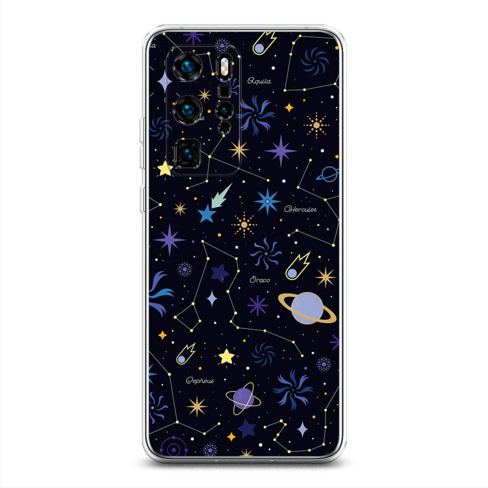 

Чехол для Huawei P40 Pro "Цветной космос", Желтый, 610950-2