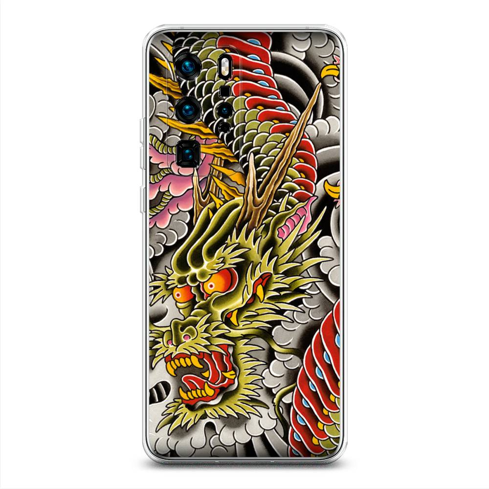 

Чехол для Huawei P40 Pro "Японский дракон", Желтый;розовый;красный, 610950-4