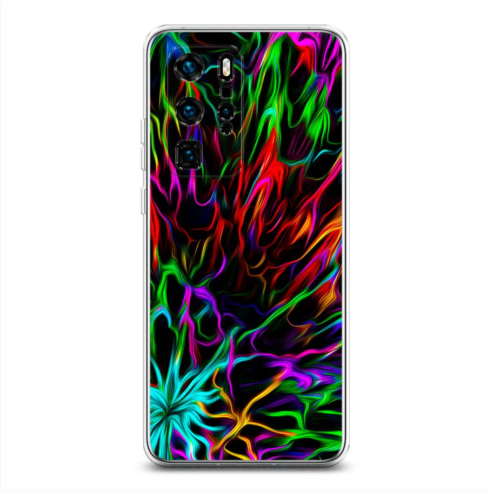 

Чехол на Huawei P40 Pro "Разноцветные разводы", Голубой;зеленый;оранжевый, 610950-3