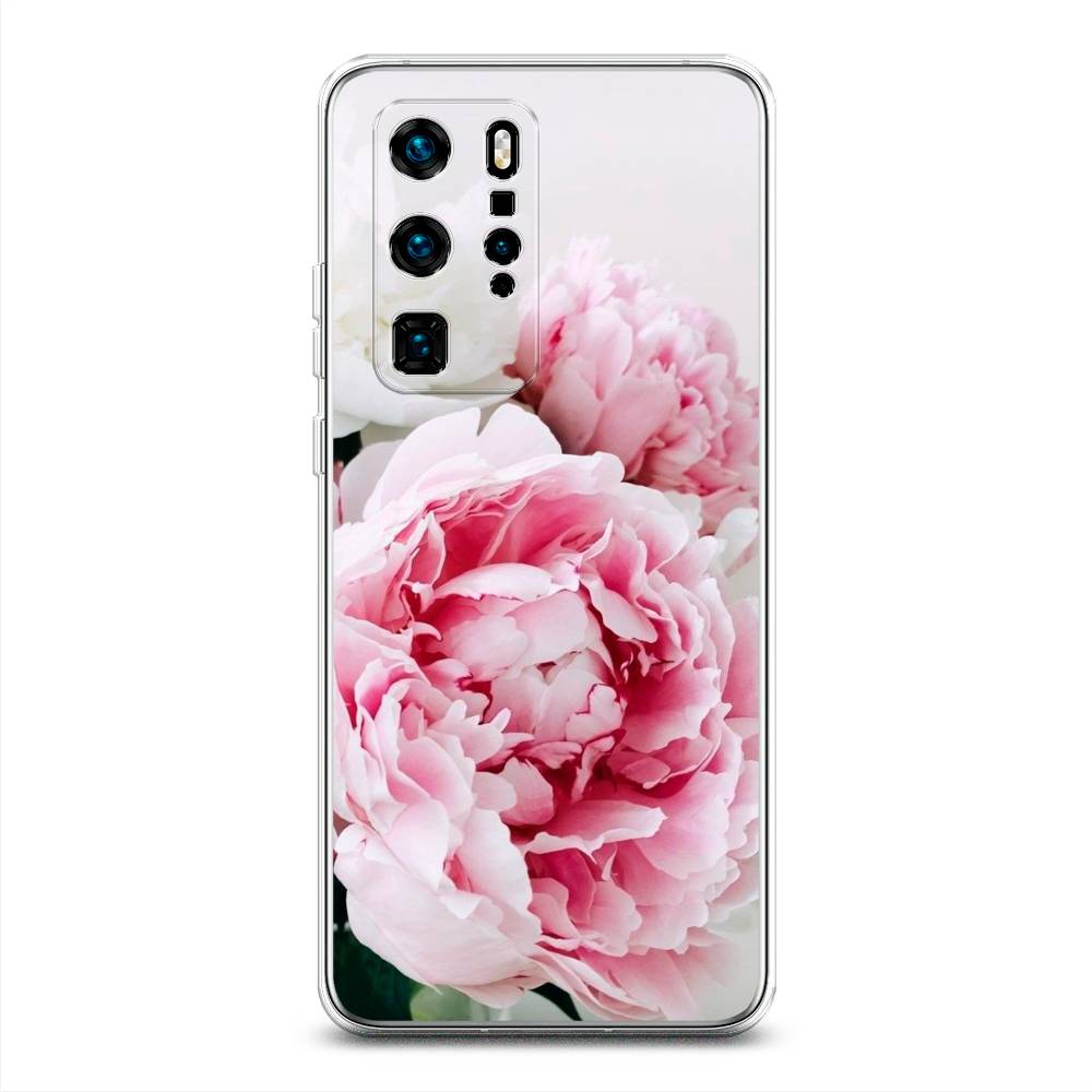 

Чехол для Huawei P40 Pro "Розовые и белые пионы", Розовый;белый, 610950-2